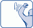 signaux de la main - motoneige derrière